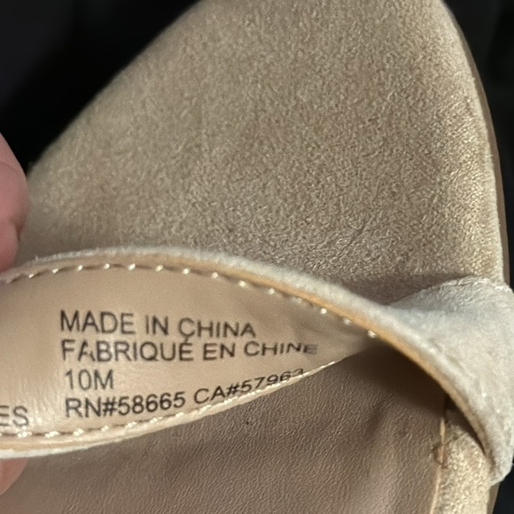 BP Lula slingback block heels strap‎ sandals suede rubber soles sz 10 - Picture 3 of 8